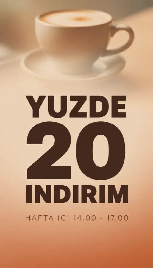 Sample ad image prepared for a cafe business